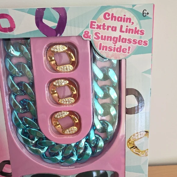 WeCool DIY Chunky Chains Kit - Teal & Pink Accents...ages 6+ - Picture 2 of 4